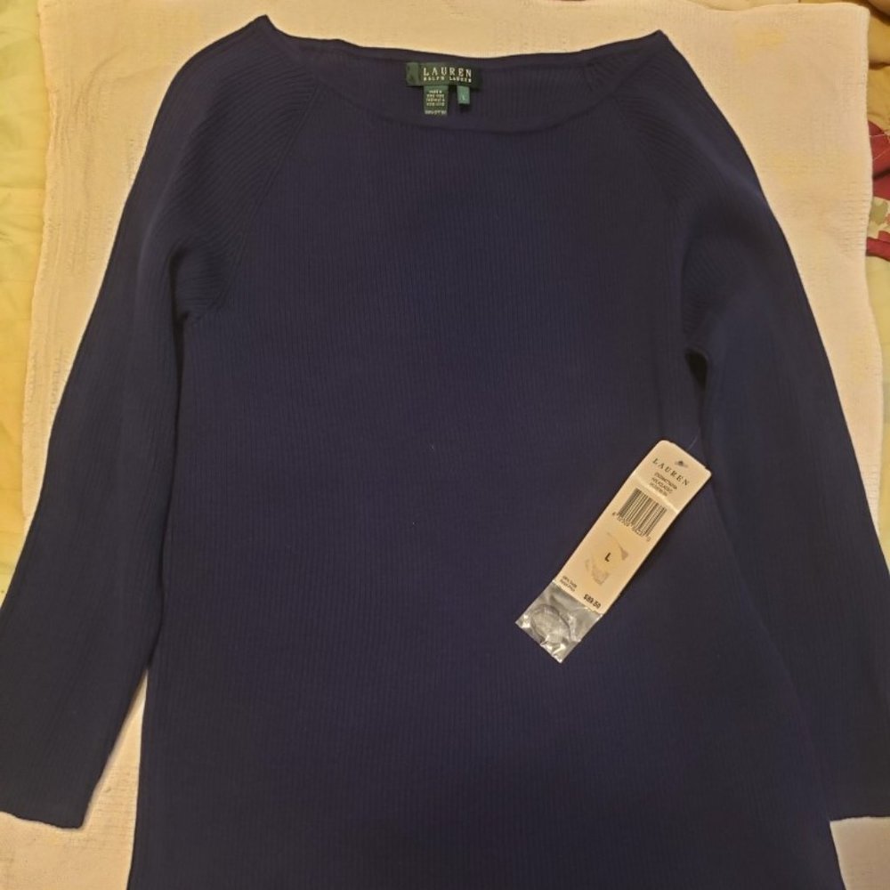 Brand new Ralph Lauren blue sweater size Large